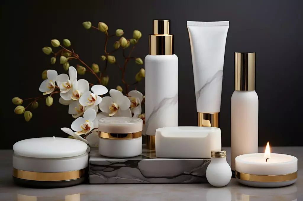 luxury mock up packaging for cosmetic and amenities